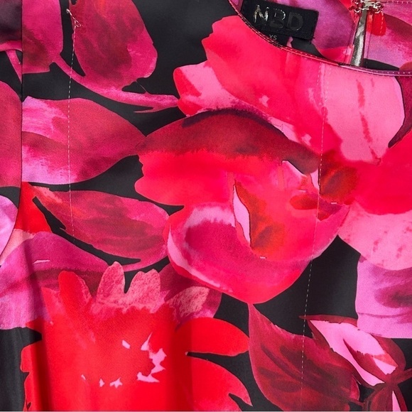 NBD Levigne Mini Wrap Style Dress in Dark Floral - Picture 10 of 16